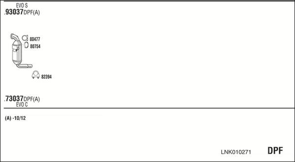 Išmetimo sistema WALKER LNK010271