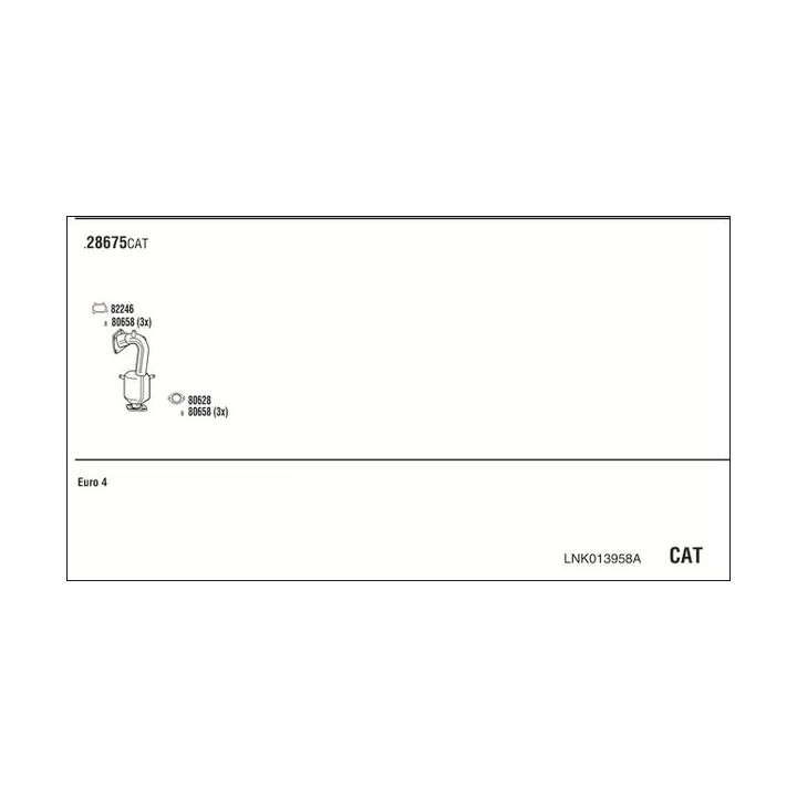 Išmetimo sistema WALKER LNK013958A