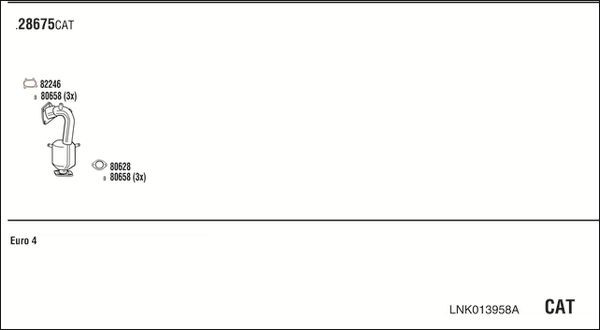 Išmetimo sistema WALKER LNK013958A