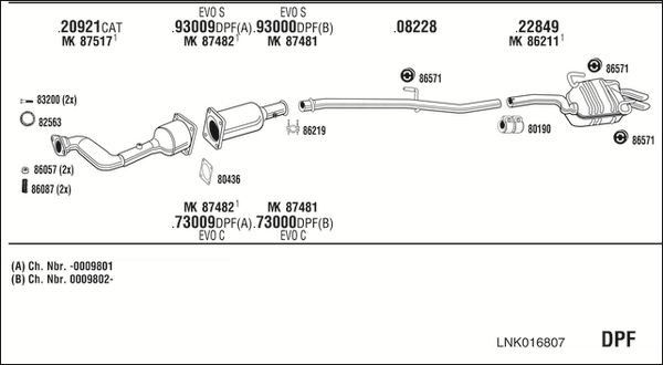 Išmetimo sistema WALKER LNK016807