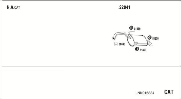 Išmetimo sistema WALKER LNK016834