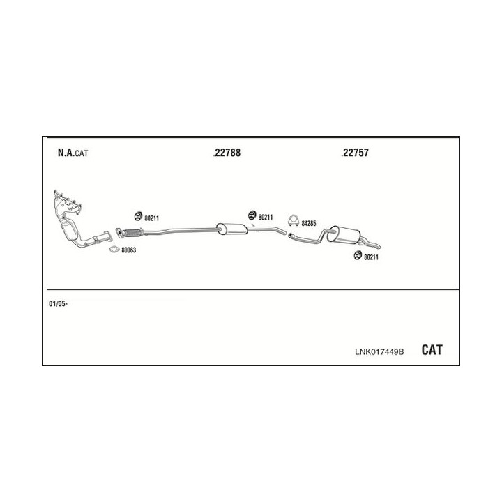 Išmetimo sistema WALKER LNK017449B