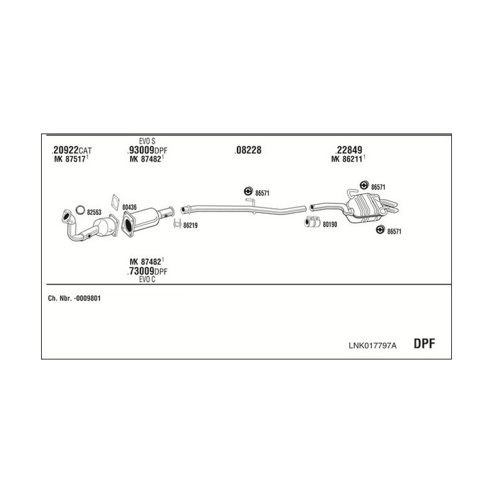 Išmetimo sistema WALKER LNK017797A