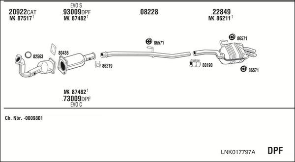 Išmetimo sistema WALKER LNK017797A