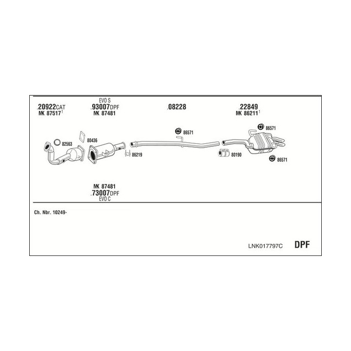 Išmetimo sistema WALKER LNK017797C