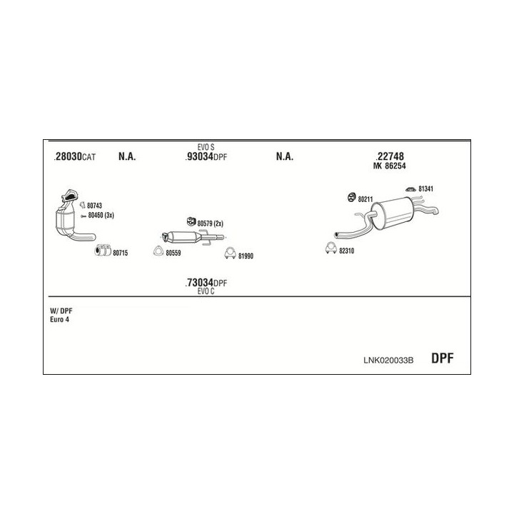 Išmetimo sistema WALKER LNK020033B