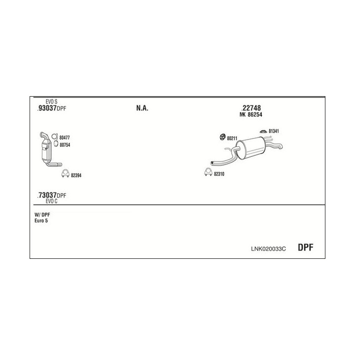 Išmetimo sistema WALKER LNK020033C