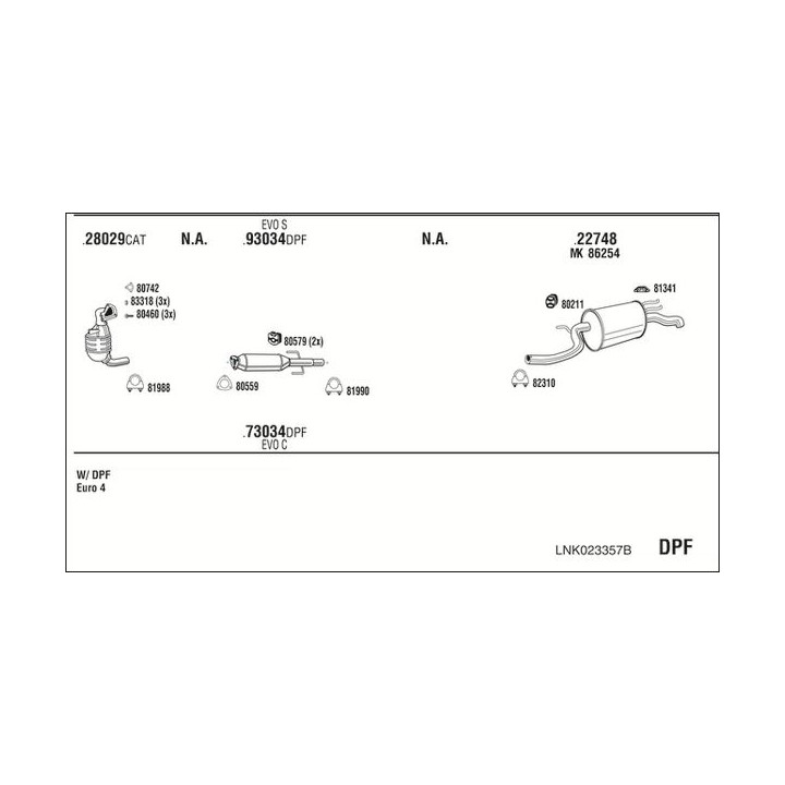 Išmetimo sistema WALKER LNK023357B