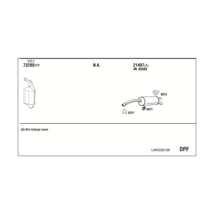 Išmetimo sistema WALKER LNK028136