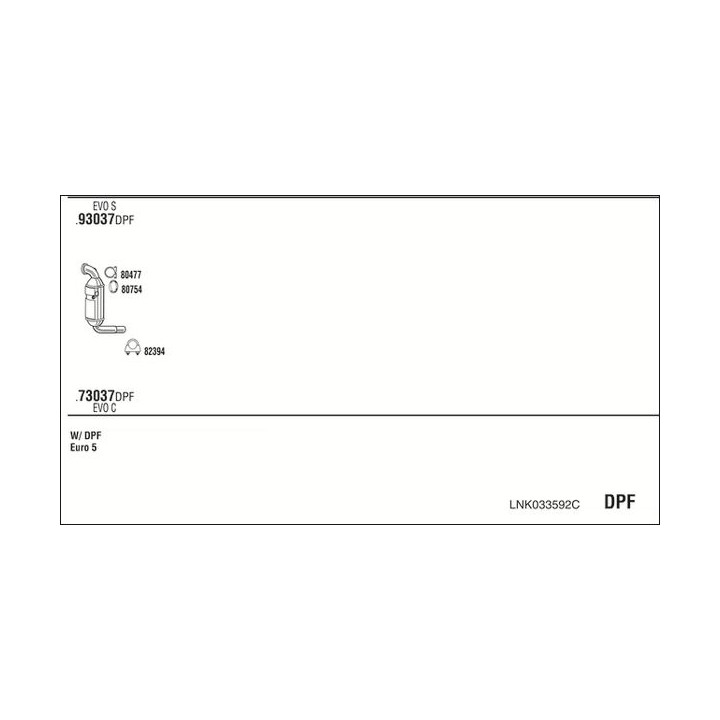 Išmetimo sistema WALKER LNK033592C