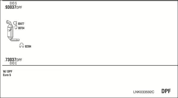 Išmetimo sistema WALKER LNK033592C