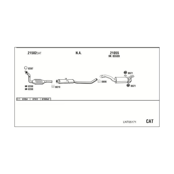 Išmetimo sistema WALKER LNT05171