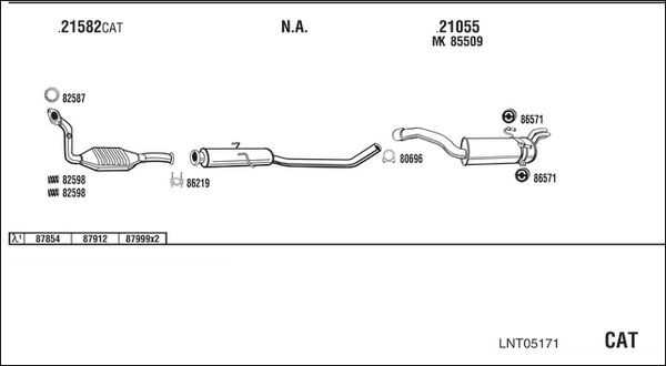 Išmetimo sistema WALKER LNT05171