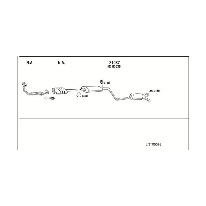 Išmetimo sistema WALKER LNT05398