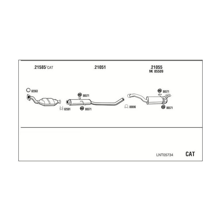 Išmetimo sistema WALKER LNT05734