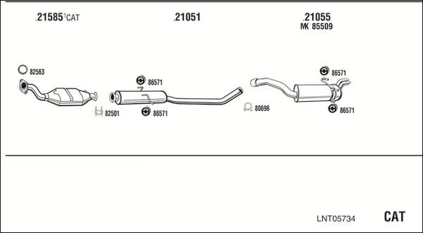 Išmetimo sistema WALKER LNT05734