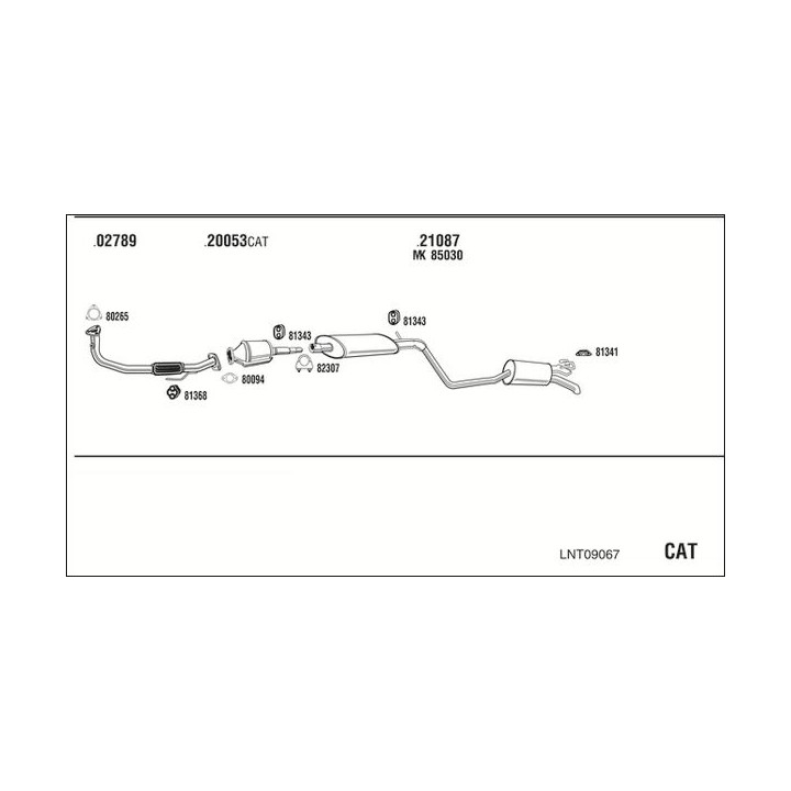 Išmetimo sistema WALKER LNT09067