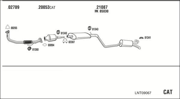 Išmetimo sistema WALKER LNT09067