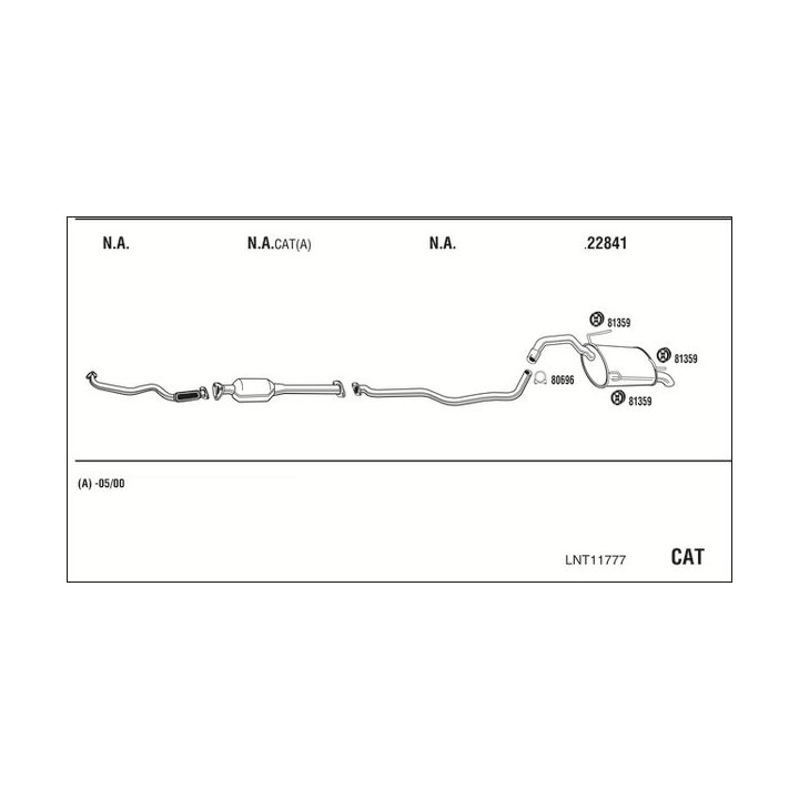 Išmetimo sistema WALKER LNT11777