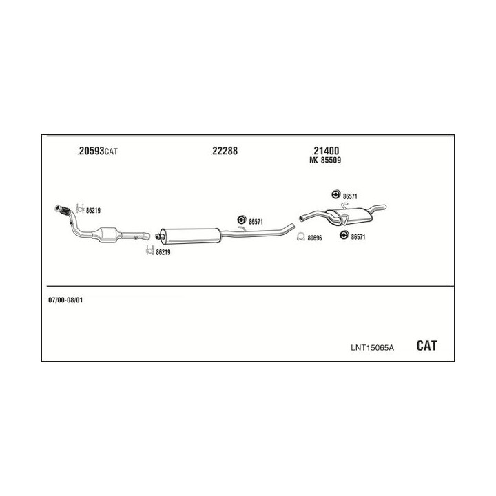 Išmetimo sistema WALKER LNT15065A