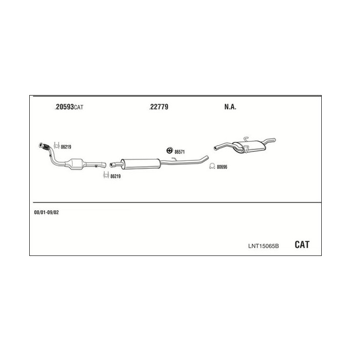 Išmetimo sistema WALKER LNT15065B