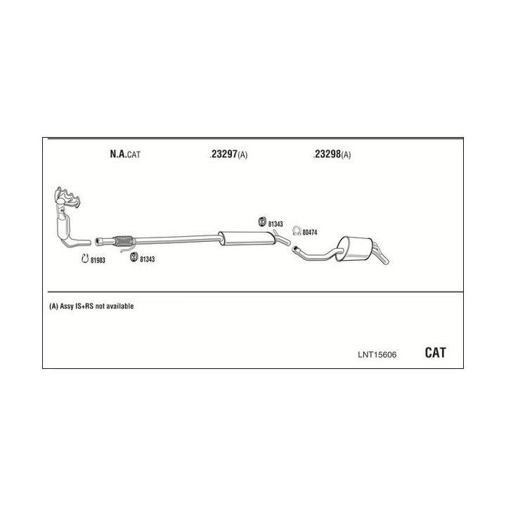 Išmetimo sistema WALKER LNT15606