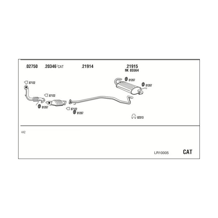 Išmetimo sistema WALKER LR10005