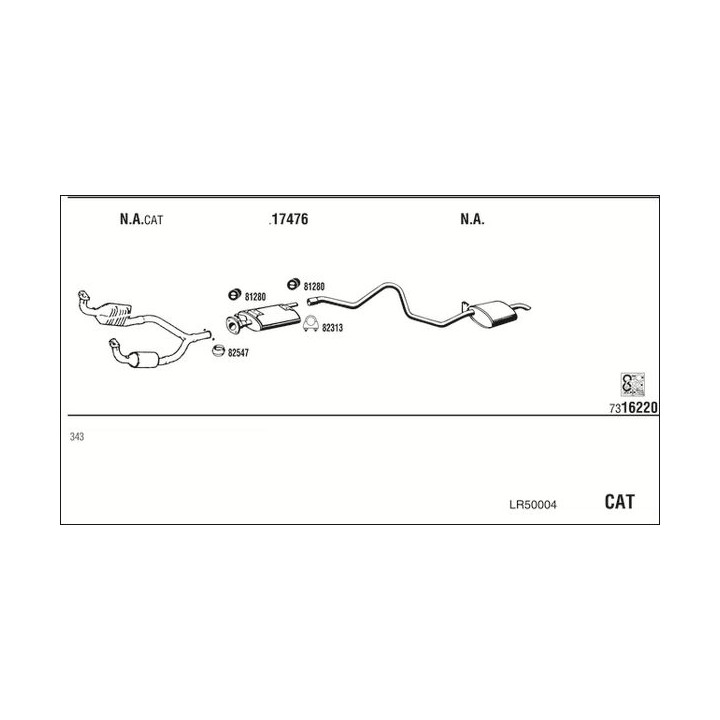 Išmetimo sistema WALKER LR50004