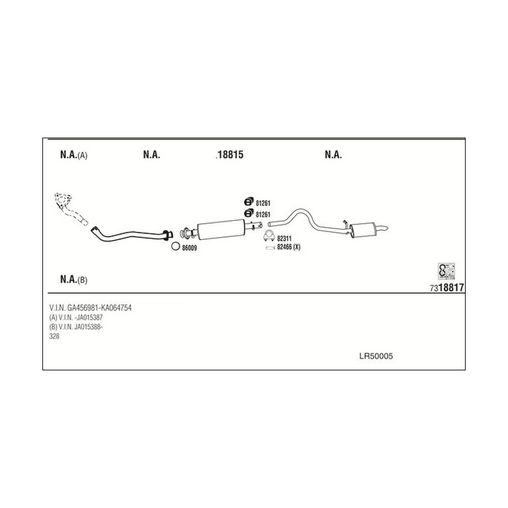 Išmetimo sistema WALKER LR50005