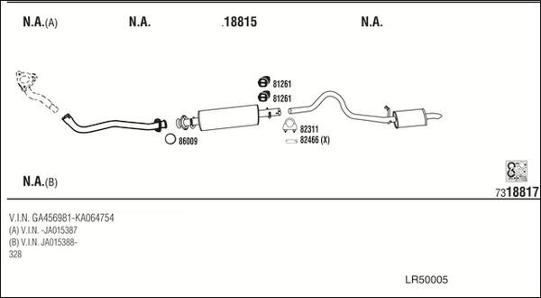 Išmetimo sistema WALKER LR50005