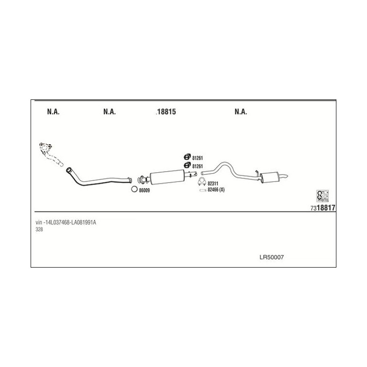 Išmetimo sistema WALKER LR50007