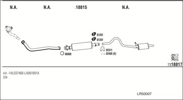 Išmetimo sistema WALKER LR50007