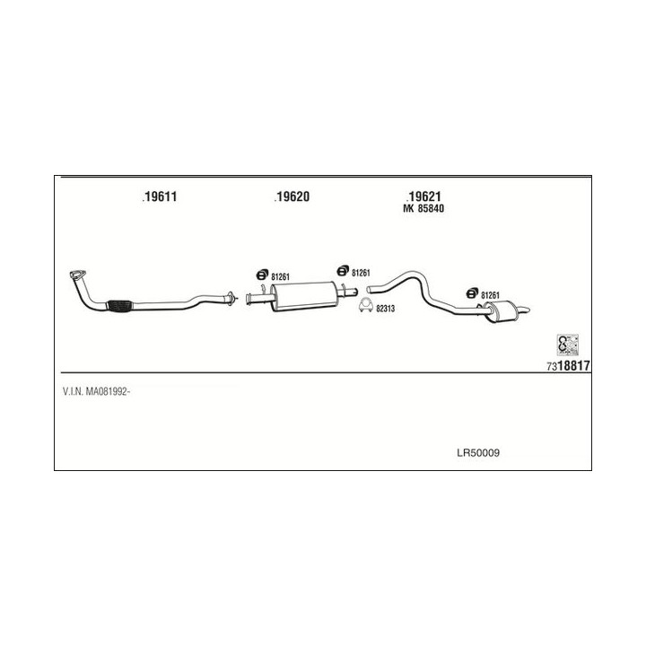 Išmetimo sistema WALKER LR50009