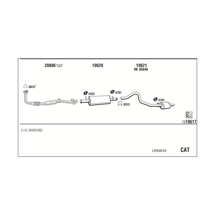 Išmetimo sistema WALKER LR50010