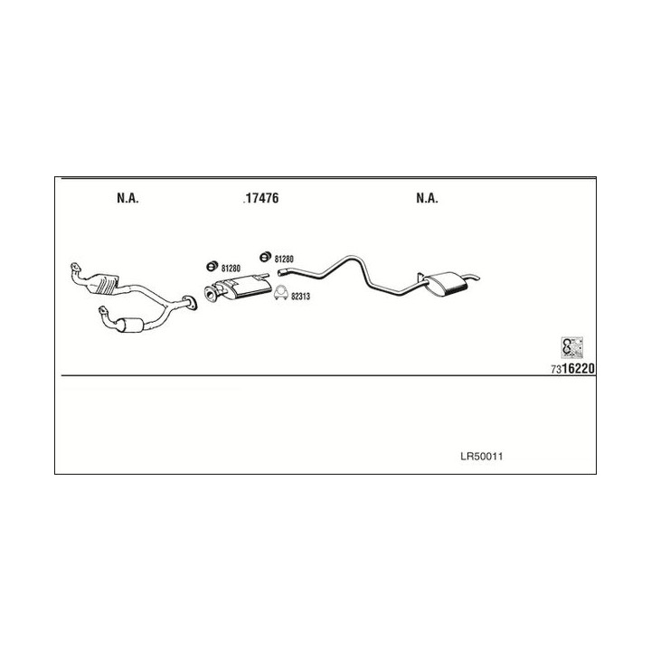 Išmetimo sistema WALKER LR50011