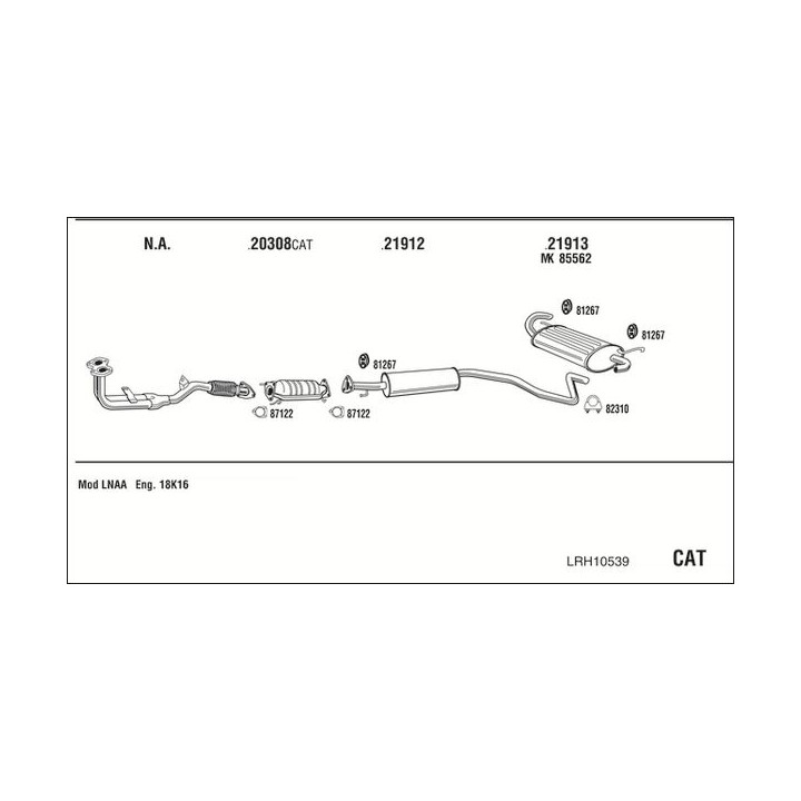 Išmetimo sistema WALKER LRH10539