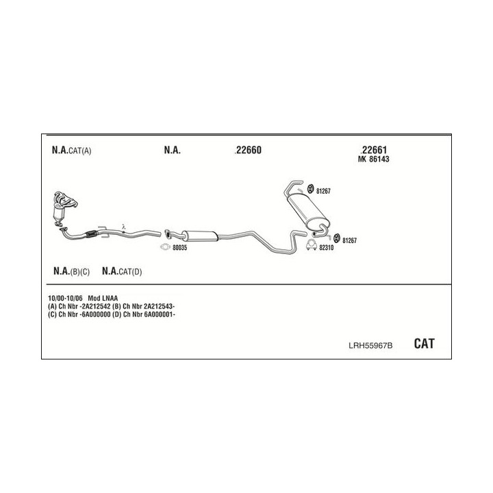 Išmetimo sistema WALKER LRH55967B