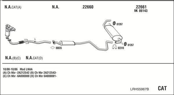 Išmetimo sistema WALKER LRH55967B
