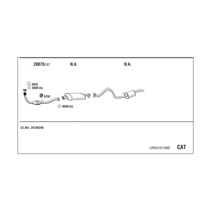 Išmetimo sistema WALKER LRK010139B