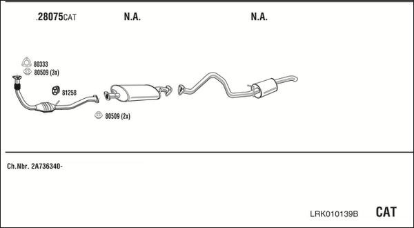 Išmetimo sistema WALKER LRK010139B