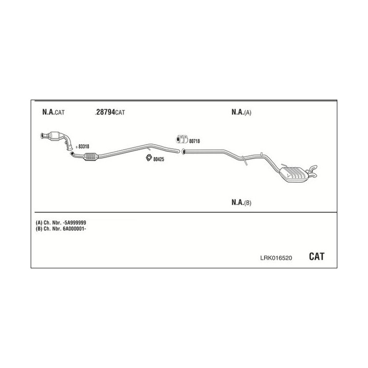 Išmetimo sistema WALKER LRK016520