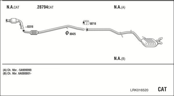Išmetimo sistema WALKER LRK016520