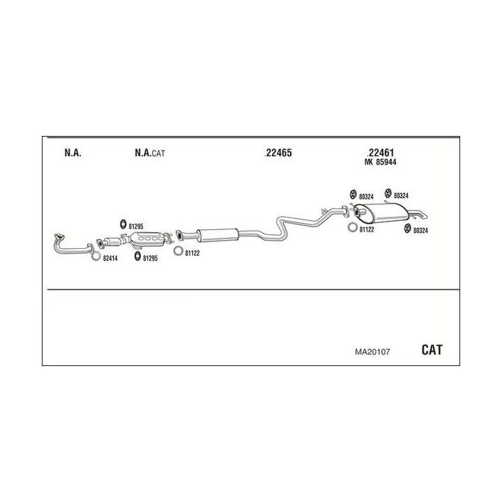 Išmetimo sistema WALKER MA20107