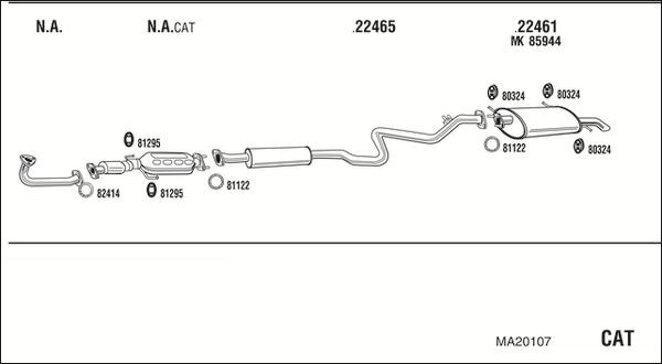 Išmetimo sistema WALKER MA20107