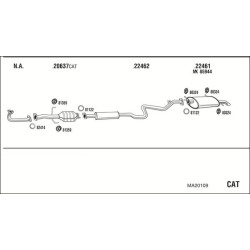 Išmetimo sistema WALKER MA20109