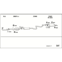 Išmetimo sistema WALKER MA20117