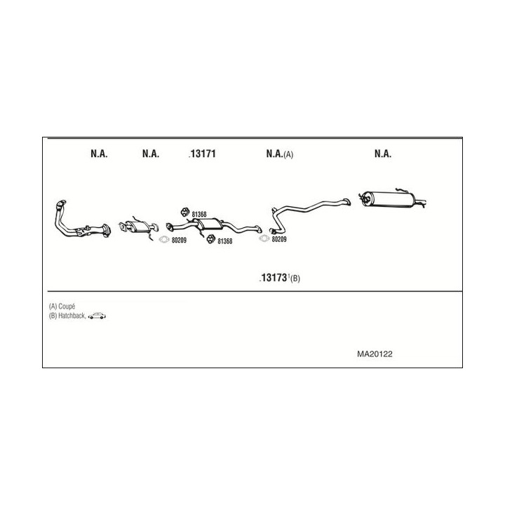 Išmetimo sistema WALKER MA20122