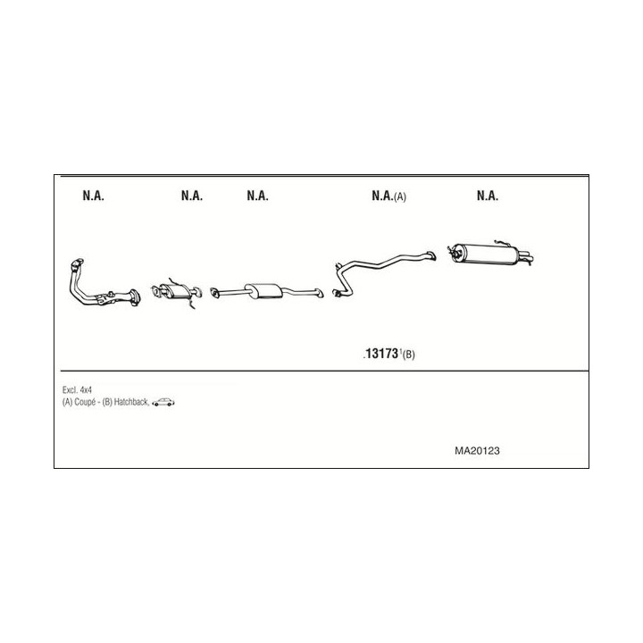 Išmetimo sistema WALKER MA20123