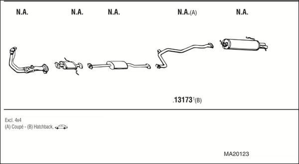 Išmetimo sistema WALKER MA20123