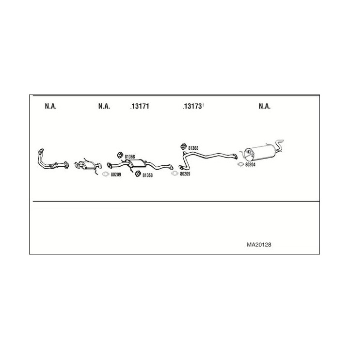 Išmetimo sistema WALKER MA20128